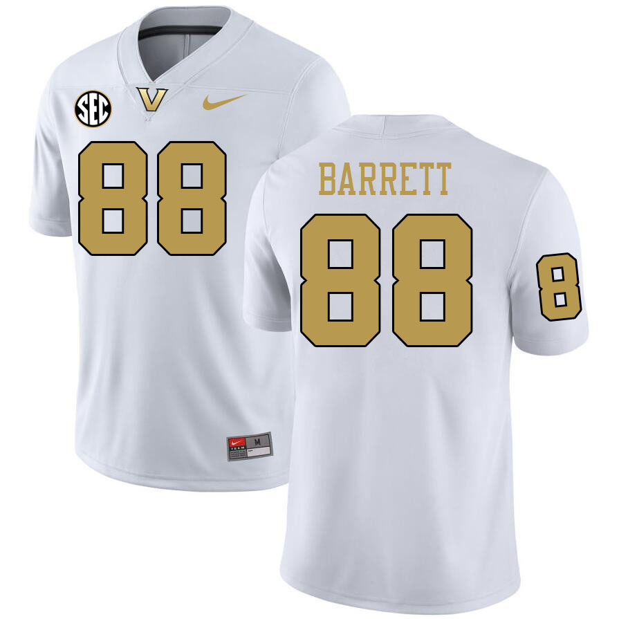 Vanderbilt Commodores #88 Boski Barrett College Football Jerseys 2024 Uniforms Stitched-White